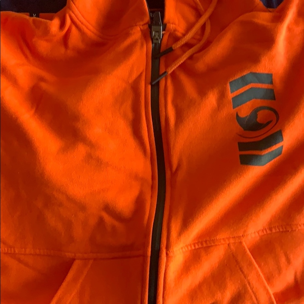 Orange/ Black  zipper hoodie